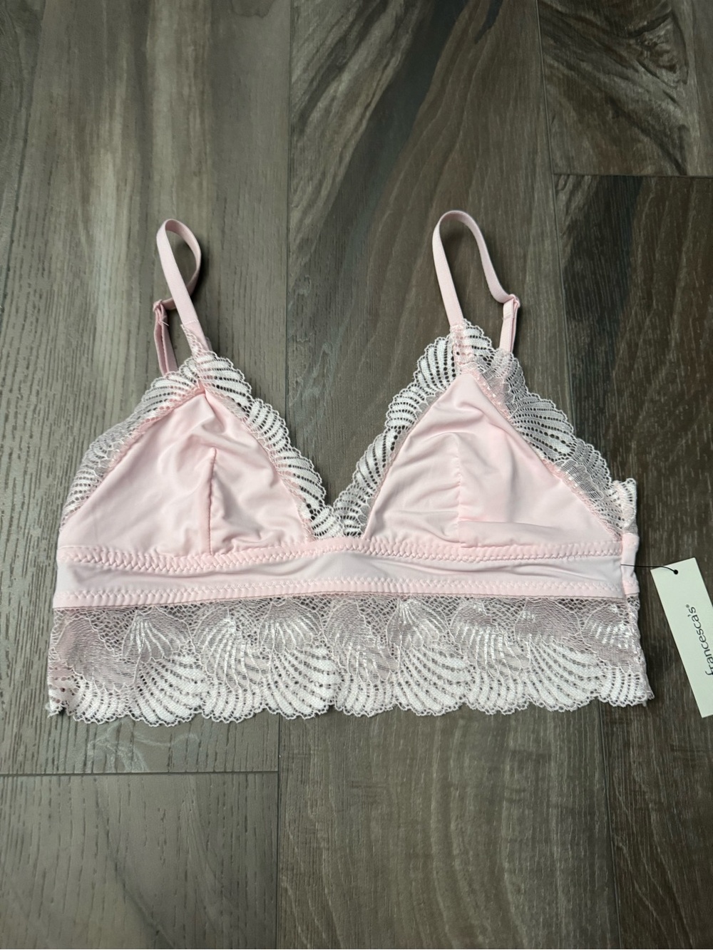 Francesca’s Lacy Light Pink Bralette NWT Medium